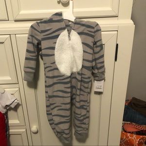 Just One You Carters Gray Tiger HoodRomper 9Mo NWT